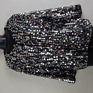 LuLaRoe | NWT Women's Stella Bolero Sequins Sliver/Gold Elegant Jacket Sz 2X